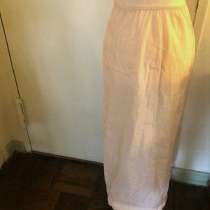 Vintage Opera Beige Taffeta Long Half Slip